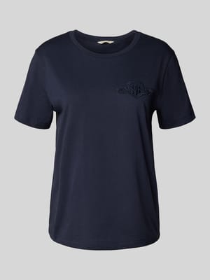 Regular fit T-shirt van puur katoen met logopatch Shop The Look MANNEQUINE