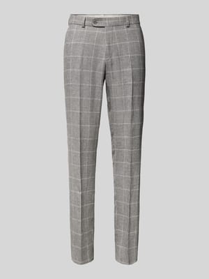 Slim fit pantalon met rasterruit, model 'Shiver-G' Shop The Look MANNEQUINE