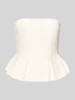 Bluse mit Leinen-Anteil und Schößchen Modell 'riava' Shop The Look MANNEQUINE