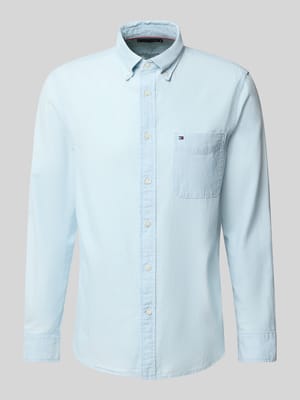 Regular fit jeansoverhemd van puur katoen Shop The Look MANNEQUINE