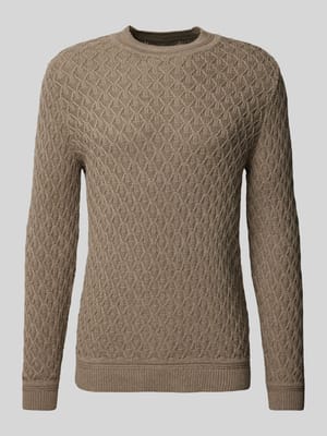 Gebreide pullover met ronde hals, model 'AKSLA' Shop The Look MANNEQUINE