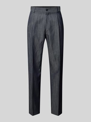 Spodnie garniturowe o kroju nowoczesnym z mieszanka żywej wełny i lnu model 'FLIPS251X' Shop The Look MANNEQUINE