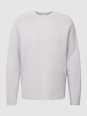 Sweter z dzianiny z naszywką z logo model ‘MILANO’ Shop The Look MANNEQUINE