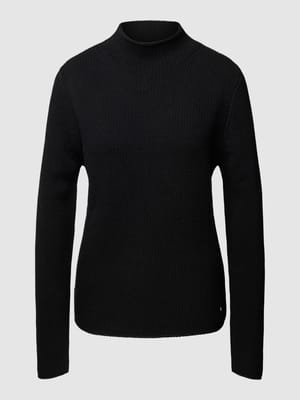 Sweter z dzianiny ze stójką model ‘Basic’ Shop The Look MANNEQUINE