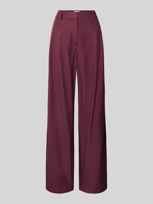 Spodnie materiałowe z mieszanki lyocellu i bawełny z szeroką nogawką Shop The Look MANNEQUINE