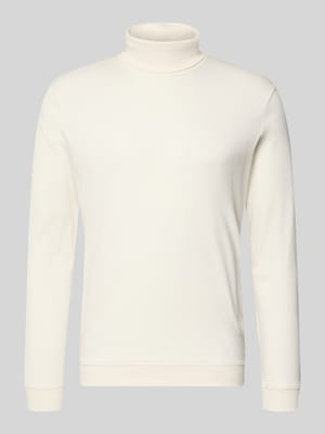 bluzka z długim rękawem o kroju regular fit z golfem model 'Pima' Shop The Look MANNEQUINE