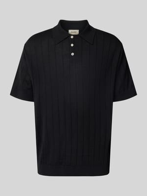 Poloshirt met ribboorden, model 'ASTERN' Shop The Look MANNEQUINE