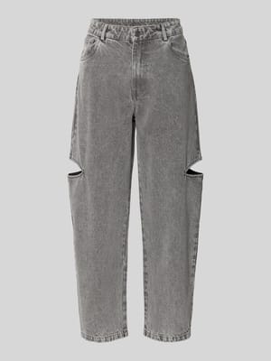 Jeansy o kroju mom fit z wycięciem Shop The Look MANNEQUINE
