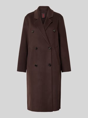 Lange jas met reverskraag en steekzakken Shop The Look MANNEQUINE