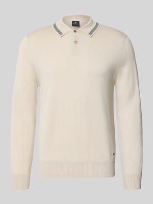 Regular Fit Poloshirt in Strick-Optik Shop The Look MANNEQUINE