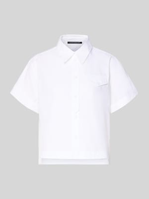 boxy fit blouse met borstzak Shop The Look MANNEQUINE