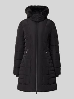 Lange gewatteerde jas met tweewegritssluiting Shop The Look MANNEQUINE