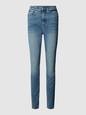 High waist slim fit jeans in 5-pocketmodel Shop The Look MANNEQUINE