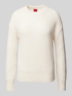 Strickpullover mit Label-Stitching Modell 'Scevanu' Shop The Look MANNEQUINE