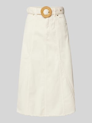 Spódnica jeansowa z paskiem model ‘TINNA’ Shop The Look MANNEQUINE