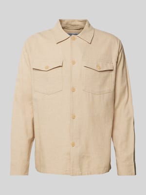 Koszula wierzchnia z dodatkiem lnu model ‘BRODY’ Shop The Look MANNEQUINE