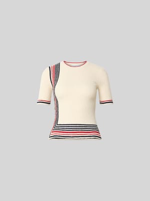 Slim Fit T-Shirt in strick-Optik Shop The Look MANNEQUINE