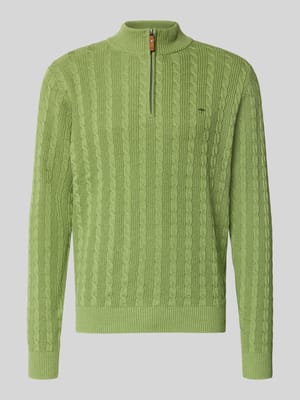 Regular Fit Troyer aus reiner Baumwolle Shop The Look MANNEQUINE