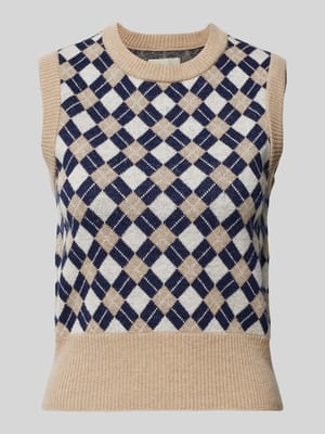 Pullunder mit Rundhalsausschnitt Modell 'ARGYLE' Shop The Look MANNEQUINE