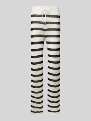 Stoffen broek met ajourpatroon Shop The Look MANNEQUINE