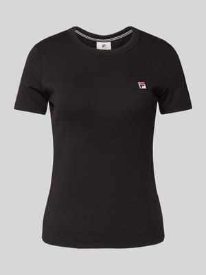 T-shirt met labelstitching, model 'BIELLA' Shop The Look MANNEQUINE