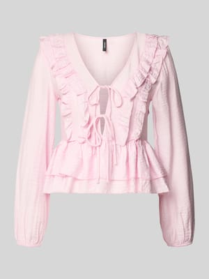 Regular Fit Langarmbluse aus Viskose-Mix Modell 'ZOEY' Shop The Look MANNEQUINE