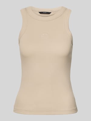 Slim Fit Tank Top aus Baumwoll-Mix Modell 'SMILE CAISA' Shop The Look MANNEQUINE