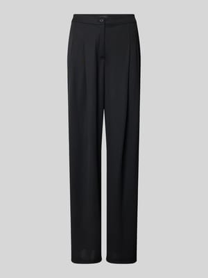 Wide leg bandplooibroek met steekzakken, model 'CHABRELL' Shop The Look MANNEQUINE