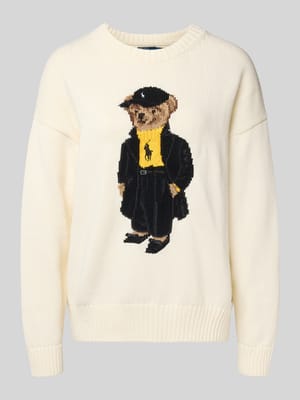 Sweter z dzianiny z okrągłym dekoltem Shop The Look MANNEQUINE