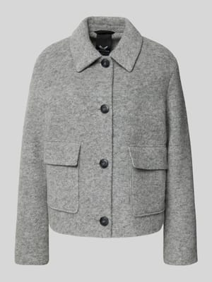 Wollen jack met platte kraag Shop The Look MANNEQUINE