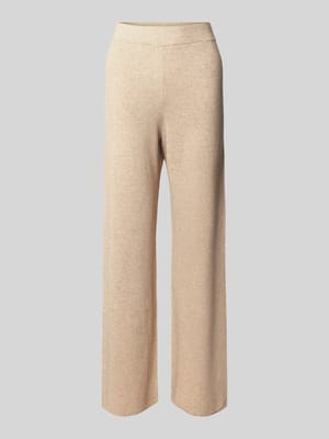 Straight fit gebreide broek met elastische band Shop The Look MANNEQUINE