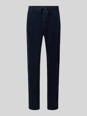 spodnie sztruksowe o kroju regular fit z pasem ze ściąganiem Shop The Look MANNEQUINE