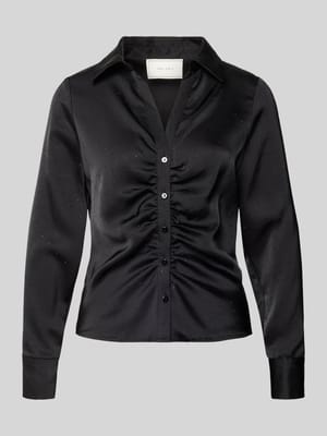 Blouse met lange mouwen en knoopsluiting, model 'Christy' Shop The Look MANNEQUINE