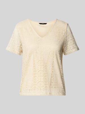 Regular fit T-shirt met etskanteffect model 'MAYA' Shop The Look MANNEQUINE