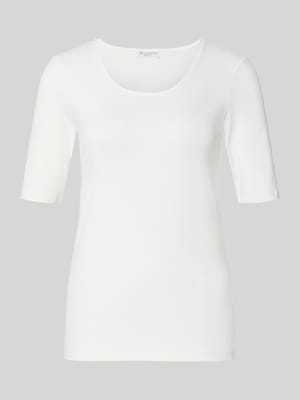 Slim Fit T-Shirt mit Rundhalsausschnitt Shop The Look MANNEQUINE
