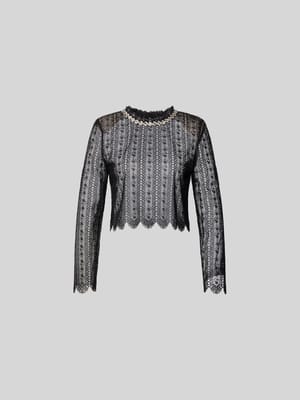 Slim Fit Longsleeve aus floraler Spitze Shop The Look MANNEQUINE