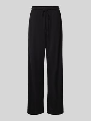Spodnie materiałowe z szeroką nogawką i elastycznym pasem model ‘JANY’ Shop The Look MANNEQUINE