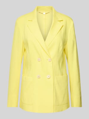 Blazer aus Leinen-Mix mit Reverskragen und Eingrifftaschen Shop The Look MANNEQUINE
