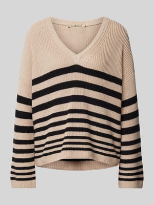 Gebreide pullover met V-hals Shop The Look MANNEQUINE