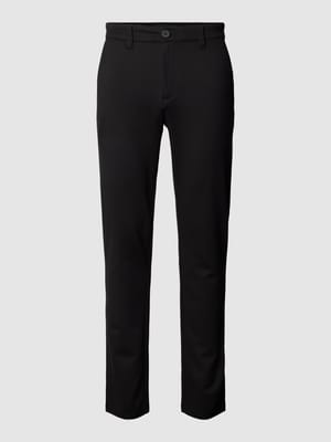 Slim fit broek met elastische band, model 'Langford' Shop The Look MANNEQUINE