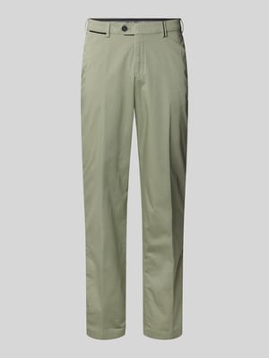 Chinosy o kroju regular fit z wpuszczanymi kieszeniami model 'Peaker' Shop The Look MANNEQUINE