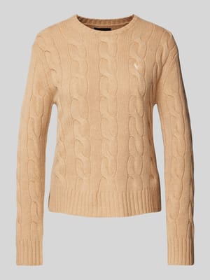 Gebreide pullover met kabelpatroon Shop The Look MANNEQUINE