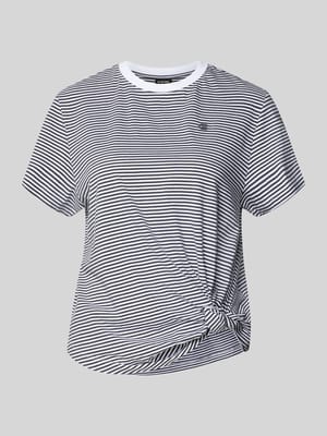 Relaxed Fit T-Shirt aus reiner Baumwolle mit geknotetem Saum Shop The Look MANNEQUINE