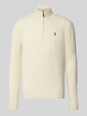 Regular Fit Troyer aus Woll-Kaschmir-Mix Shop The Look MANNEQUINE