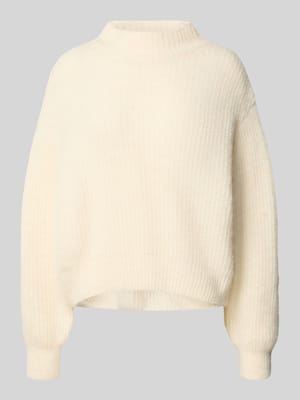 Oversized gebreide pullover met opstaande kraag Shop The Look MANNEQUINE