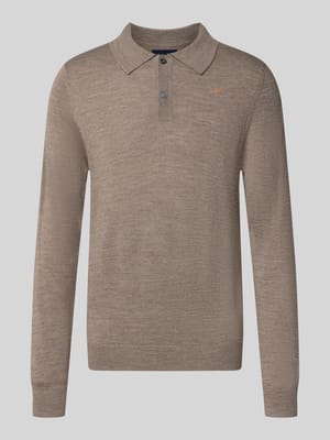 Regular Fit Poloshirt aus Woll-Mix Shop The Look MANNEQUINE