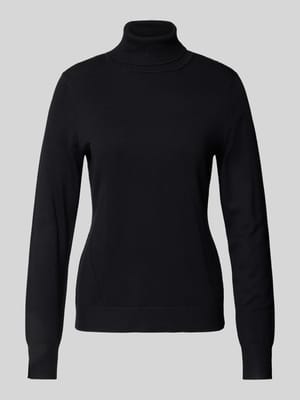 Rollkragenpullover aus Viskose-Mix mit gerippten Abschlüssen Shop The Look MANNEQUINE