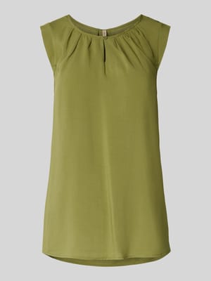 Tanktop met plooien, model 'RADIA' Shop The Look MANNEQUINE