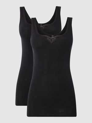 Trägertop mit Spitze im 2er-Pack Shop The Look MANNEQUINE