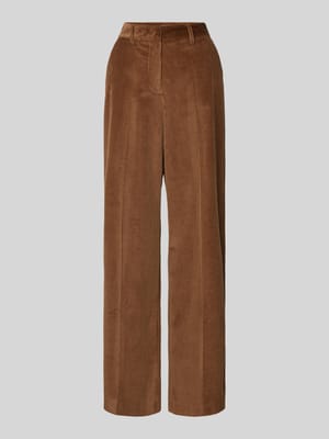 Straight Fit Cordhose aus reiner Baumwolle mit seitlichen Eingrifftaschen Modell 'TANIA' Shop The Look MANNEQUINE